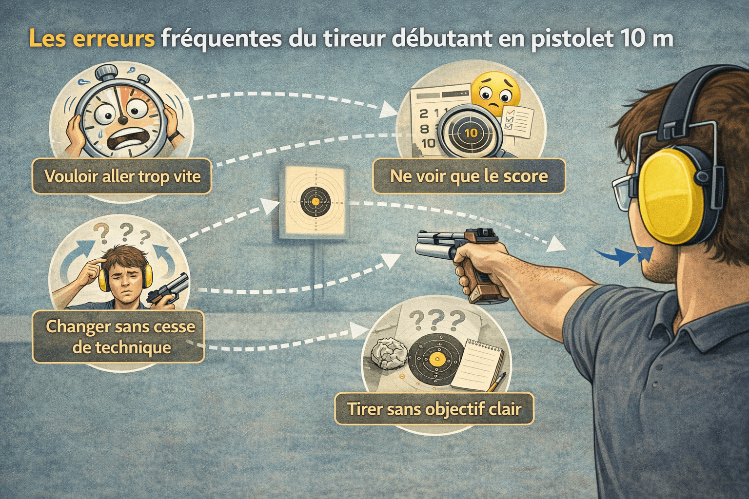 08 – Les erreurs fréquentes du tireur débutant en pistolet 10 m
